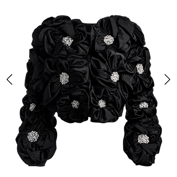 NWT Alice + Olivia Lorna Cropped Appliqué Jacket - Picture 13 of 16